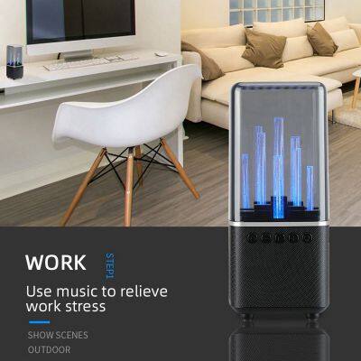 2023 Latest 8 Modes Colorful RGB LED Light Wireless TWS Speaker Couplet Portable Outdoor Bluetooth 15 Meter Hands-free Speaker photo-2
