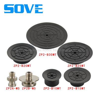 Low Profile Flat Vacuum Cups SMC Brand Perfect Alternative Product Pneumatic Suction Cup ZP2-B10/15/20/25/30MTS Series Silicone Suction Cup photo-2