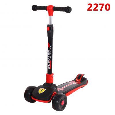 Children's Scooters Children's 3-wheel Music Glowing Folding Toys, Outdoor Sliding Sports, Boys and Girls Kids Kick
