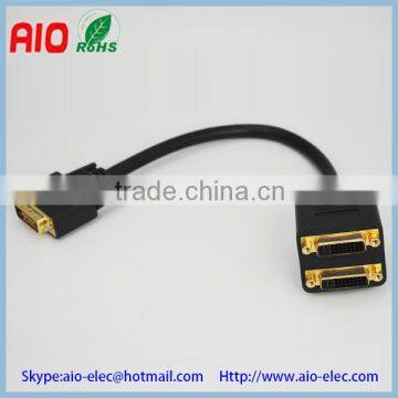 24+1 pin DVI male plug to bistratal double 24+5 pin DVI female jack DVI adaptor extended cable                        
                                                Quality Choice