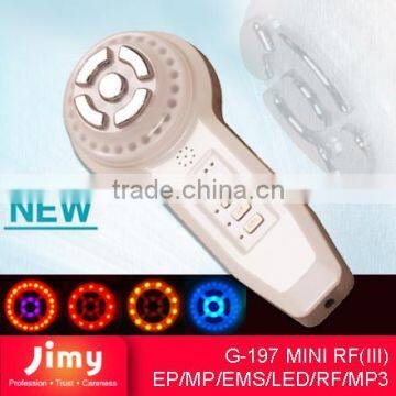 radio frequency wrinkle removal facial electroporation vibration face machine with led light