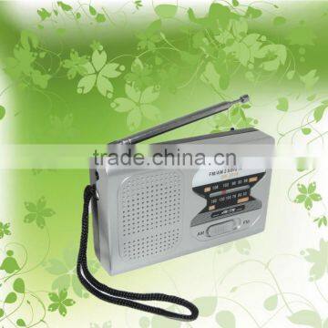 Radio with built-in speaker ABS material am fm radio waterproof