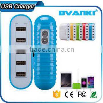 Low Price OEM Factory supply CE ROHS FCC Approved Newest portable fast multi USB Smart Charger 40w 5v 6a 5 port usb charger