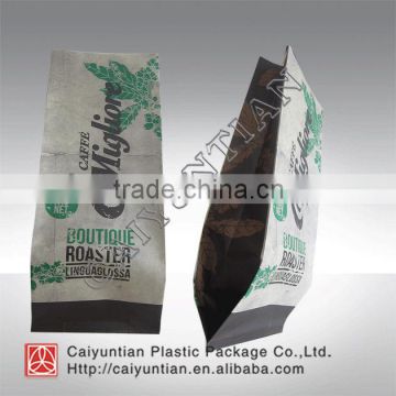 Factory manufacture aluminum foil lined kraft paper CAFFEA package bags