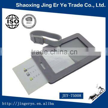 High Quality Pvc Plastic Luggage Tag With Hang Tag String