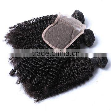 Malaysian afro kinky curl sew in hair weave, human kinky curl hair with closure fast delivery                        
                                                                                Supplier's Choice