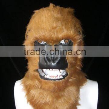 Factory Wholesale Unpainted DIY Craft Product Brown Chimpanzee Animal Mask to Kids photo-3