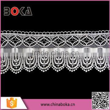 2015 New Design Embroiderd Polyester Fancy Customized Color Lace Trim