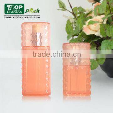2015 Popular Diamond Plastic Lotion Bottle With Pump Top