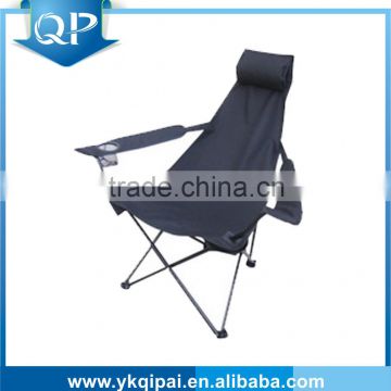 Folding lounge chair without footrest for camping