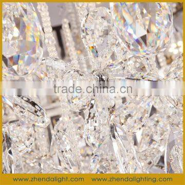 Big Square LED Crystal Short Chandelier With Clear k9 Crystal With Lighting Remote Control photo-4