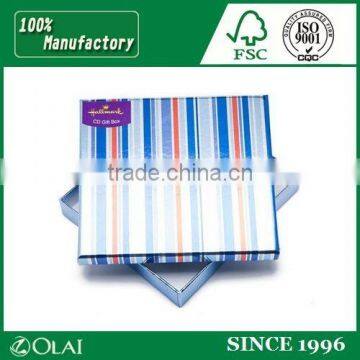 High Quality Stripe Paper Packing Gift Box