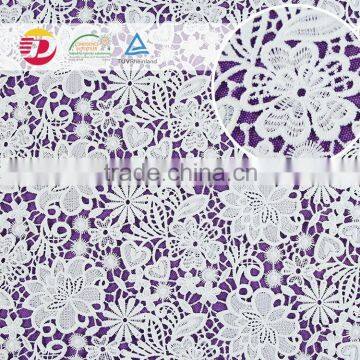 wholesale cheap 100 poly guipure cutwork lace embroidery designs for dress china supplier