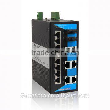 16 ports DIN-Rail Managed Industrial Ethernet Fiber Switch