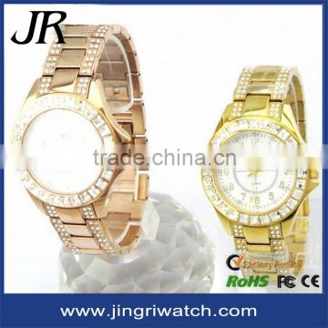 Mens stainless steel wrist watch straps japan movt quartz watch stainless steel back gold watch men