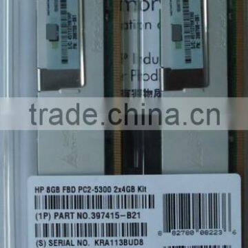 397415-B21 8GB FBD PC2-5300 2 x 4 GB Dual Rank Kit