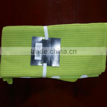 green color new design cotton glove and towel set