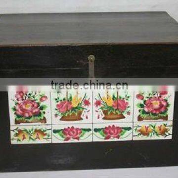 Chinese antique beautiful Tibet chest ceramic tile