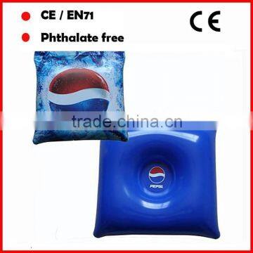 PVC inflatable pillow bags with ropes pepsi logo printed for promotion