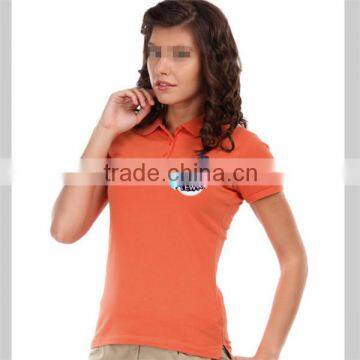 Women polo t-shirt printing/200 gsm polo t-shirt