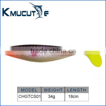 CHGTCS01 bass fishing 14cm 14g soft lure PVC soft shad lure for freshwater