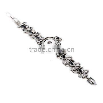 2016 Hot Newest Vintage Full Crystal Chain Bracelet Woman 18mm Ginger Snap Button Bracelet photo-3