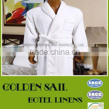 100% velour cotton shawl collar bathrobe