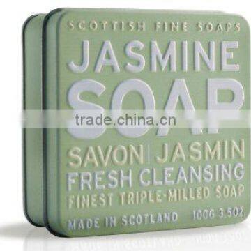 Square soap tin box