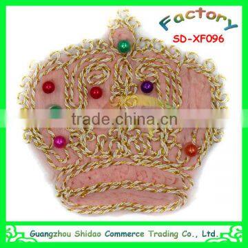 The Queen's Crown bead design pink chiffon flower decoration flower