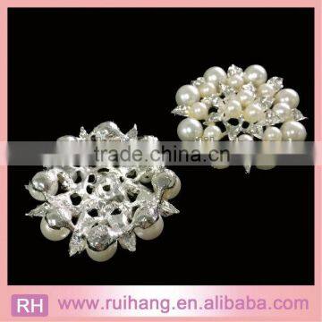 Wholesale Rhinestone Jewelry Pearl Brooches for Wedding Bouquet Decoration photo-3