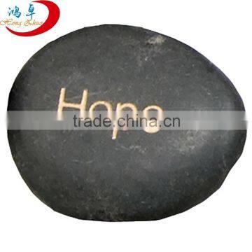 Bulk natural river stone engraved wishing stone 1 pcs set