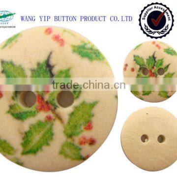 17mm painted 2 holes shirt wood button