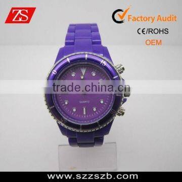 Popular 2012 plastic watches wholesale price ,promotional plastic watch,China quartz movement with rotational bezel