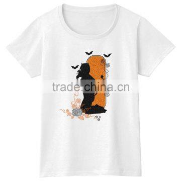 Beautiful women girls shirt 100% cotton casual fashion white t shirt