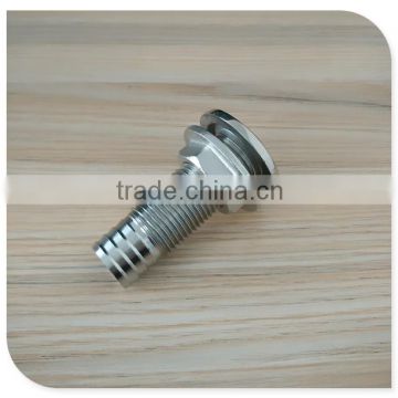 1/2" 316 Stainless Steel Through Hull Outlet Fitting with Hose Barb