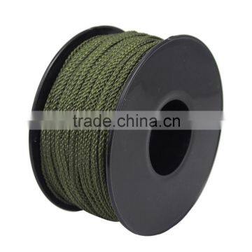 Braided nylon twine , olive green nylon cord , 8 strand braided twine