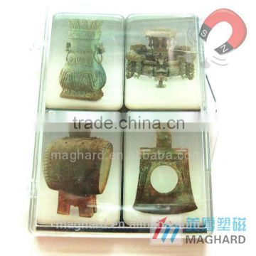 wholesale custom Epoxy Resin Magnet for tourist souvenir and museum promotional gift set