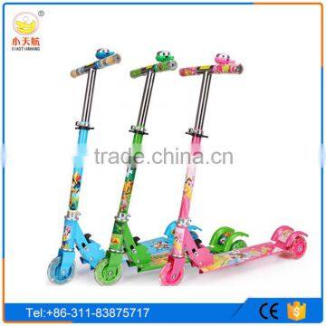 Metal or rubber 2 wheel folding scooter for kids