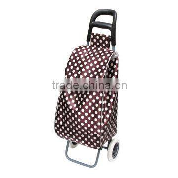 Foldable shopping trolley bag , zip pocket on the cover, good for promotion