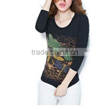 The New T-shirt With Long Sleeves in the Spring and Autumn Render Unlined Upper Garment of Long Sleeve t Shirt Women photo-6
