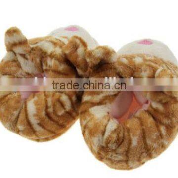Plush Newborn Baby Winter Cartoon Tiger Shoes/soft Sole Baby Shoes photo-3