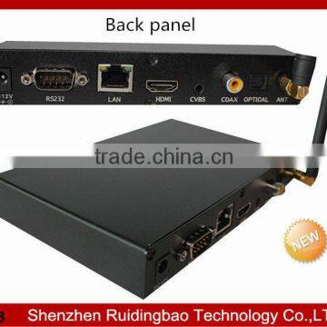 RDB Full HD Digital optical Coax/HDMI Out RS232 Control button Media Player or HDMI input (Optional) DS009-18