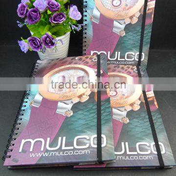A5 Paper Hardcover Spiral Journal With Black Elastic Band photo-2
