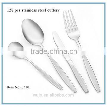 128 pcs stainless steel cutlery