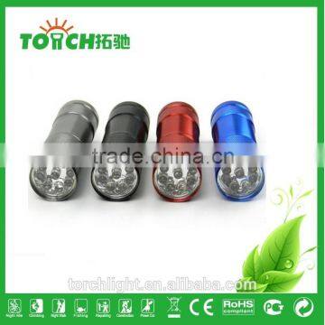 9 Led Mini Flash Torch High Quality New Design Pocket Torch Flash Light Lamp Camping for 3*AAA Battery photo-6