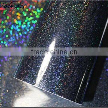 New style diamond pearl glossy black chameleon glitter film / 1.52*20M