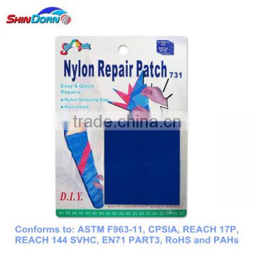 Glueless patches for nylon tent patch kit, self adhesive fabric repair