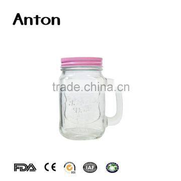 450ml China Made Glass Mason Jar Wholesale Hot Sale Storage Bottles Hot Sale Relief Mason Jar photo-2