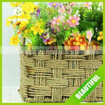 Handmade Wicker Basket Home Decoration Flower Basket With Hanging