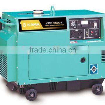 KAMA 5.25/6.25kva DC output Single phase small diesel generator silent type for sale